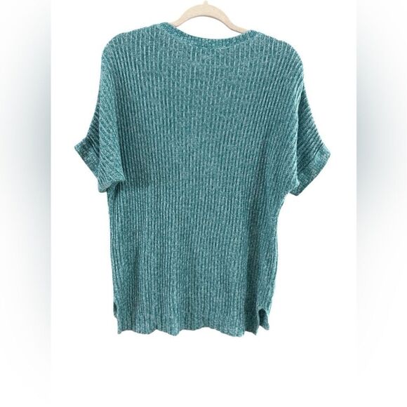 Loft Blue and White Sweater Top Size Medium - Picture 3 of 9